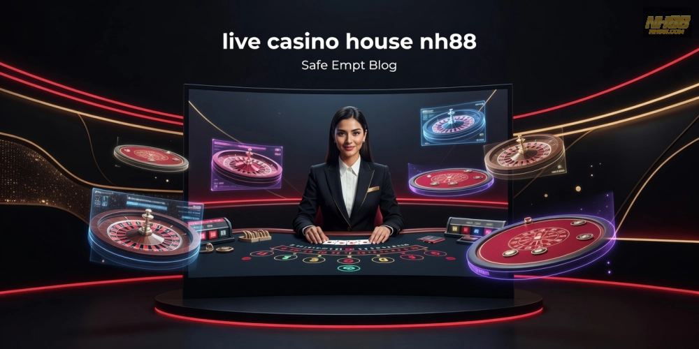 Khái niệm live casino house nh88 được minh họa qua giao diện sòng bạc trực tuyến hiện đại